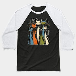 Mid Century Modern CAT Radiant Revivals Baseball T-Shirt